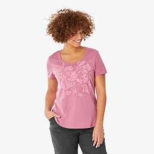 Camiseta Feminina de Caminhada NH500 Rosa