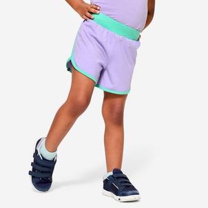 Short Infantil de Ginástica Ajustável Domyos Roxa