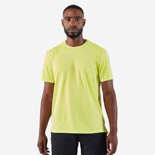 Camiseta Masculina de Corrida Run 500 Dry Amarela