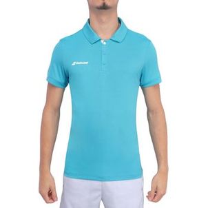 Camiseta Babolat Polo Play Azul Claro e Branca
