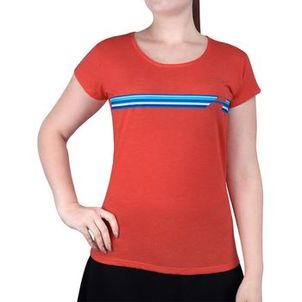 Camiseta Babolat Exercise Stripes Tee Vermelha