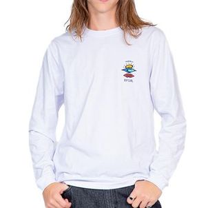 Camiseta Rip Curl Manga Longa Search Icon WT25 White