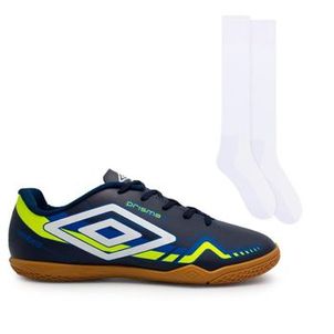 Chuteira Futsal Umbro Prisma + Meião Color Sports de Futebol