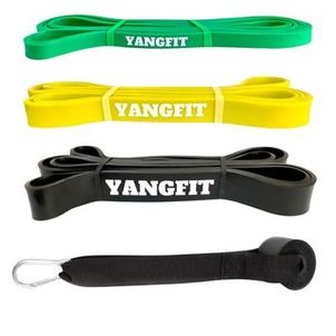 Kit Super Band Elástico Extensor Leve Médio e Forte + Âncora de Porta Yangfit