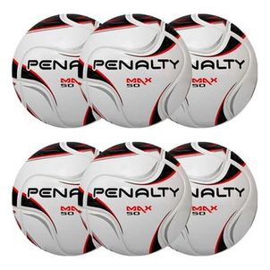 Kit 6 Bolas Futsal Penalty Max 50