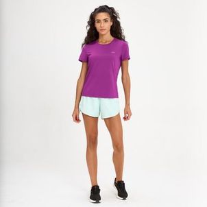 Camiseta Feminina de Corrida Run Dry+ Roxa