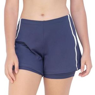 Shorts Fila Duplo Tennis Sports Club Azul Carbono E Branco