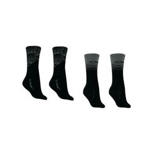 Kit 2 pares meia ciclismo corrida cano médio TSW Preto/Cinza