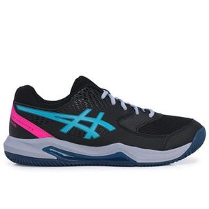 Tênis Asics Gel Dedicate 8 Padel Preto Azul E Rosa