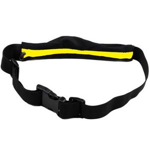 Pochete para Corrida com Bolso Pequeno Preto e Amarelo Ahead