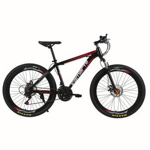 Bicicleta Aro 26 Bike 21V Aço Carbono Freio a Disco Summit Preto Vermelho WCT FITNESS