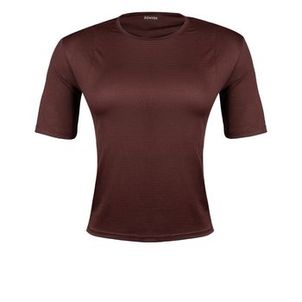 Camiseta Feminina Crop Fit 500 Gym Marrom