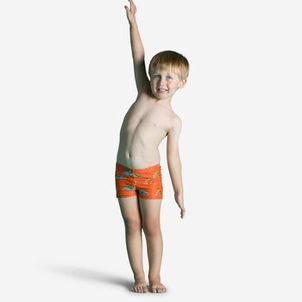 Sunga infantil de natação Boxer BB Nabaiji Laranja