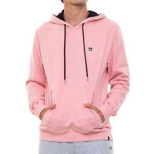 Moletom Quiksilver Canguru Transfer Masculino Rosa Mescla