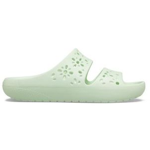 Sandália crocs classic floral cut out sandal jade tint