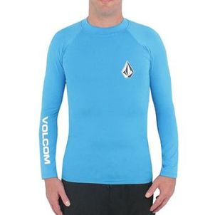 Camiseta Surf Volcom Manga Longa Lido Solid SM25 Azul