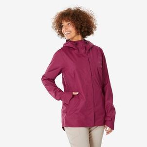 Jaqueta Feminina Trilha 500 Impermeável Quechua Roxa