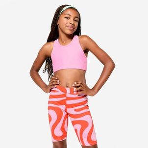 Top Infantil de Ginástica S500 Domyos Rosa