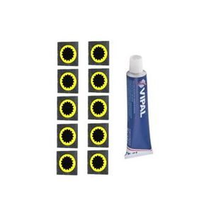 Kit 10 un remendo reparo 30 mm câmara de ar bike moto + Cola