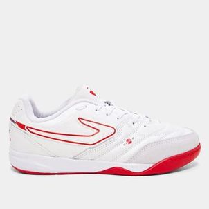 TÊNIS DE FUTSAL TOPPER MAESTRO PRO V  BRANCO/VERMELHO