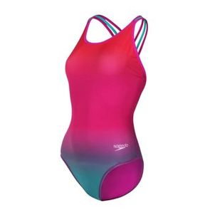 Maiô Speedo New Stripes Degradê Feminino - Rosa Shok
