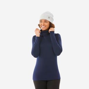 Blusa Segunda Pele Feminina Ski 500 Timeless Térmica Azul