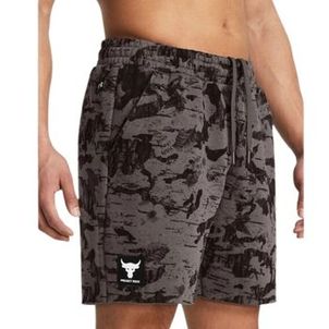Shorts Under Armour Project Rock Essential Fleece Masculino - Marrom