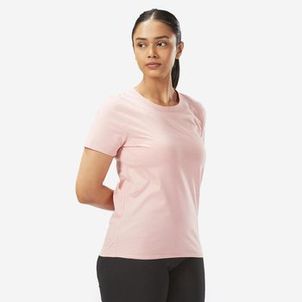 Camiseta Feminina Algodão Fitness 100 Rosa