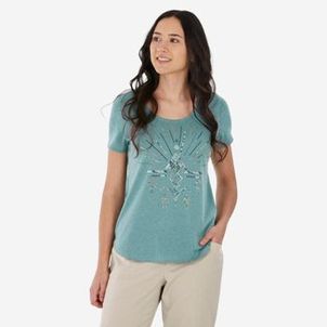 Camiseta Feminina de Caminhada NH500 Verde