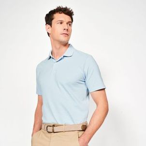 Polo de Golf MW100 Mangas Curtas 100% algodão Homem Azul celeste Azul