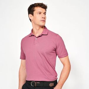 Polo Masculina de Golf MW500 Inesis Vinho