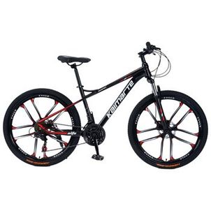 Bicicleta Aro 26 Bike 21 Vel Marchas Freio a Disco Quadro Aço Carbono Cor Preto Vermelho WCT FITNESS