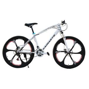 Bicicleta Aro 26 Leopard Branco Bike Roda Liga Magnésio Aço Carbono 21V WCT FITNESS