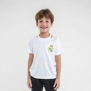 Camiseta infantil do Real Madrid Merengue Branca
