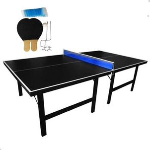 Mesa de Ping Pong Tenis de Mesa Oficial MDF 25mm Com Kit Rede e Raquete
