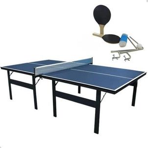 Mesa de Ping Pong Tenis de Mesa Oficial MDF 25mm Com Kit Rede e Raquete