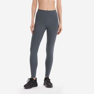 Legging Feminina de Corrida Run 500 Confort Kiprun verde cáqui escuro