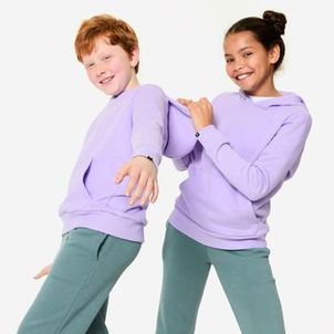 Blusa de Moletom com Capuz Infantil Roxa