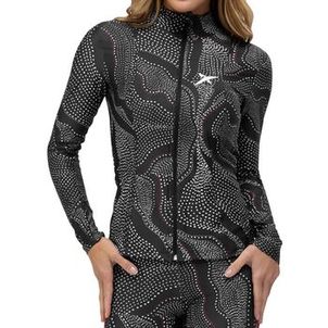 Jaqueta Drop Shot Greta Preta e Coral