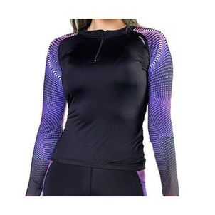 Blusa Ciclista Feminina Elite Manga Longa 135002 Preto/Rosa