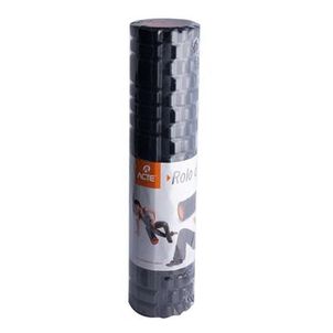 Rolo de Liberação Miofascial  60cm, Dupla Ranhura, Preto, T229, Acte Sports