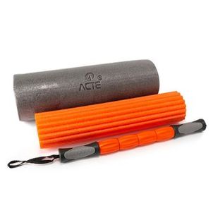 Rolo de Massagem 3x1, Rolo de Massagem, Rolo com Ranhuras, Bastão de Massagem, T115, Acte Sports