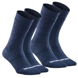 Meia de Trilha Cano Médio SH100 X-Warm (Conjunto com 2 pares) Quechua Azul
