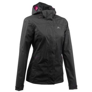 Jaqueta Feminina de Trilha Impermeável MH100 Quechua-preta