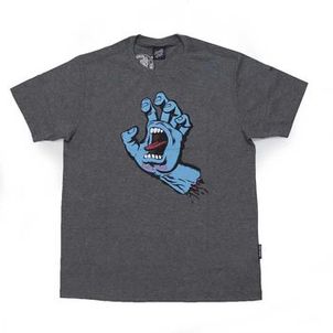 Camiseta Santa Cruz Screaming Hand Front Masculina Cinza Esc