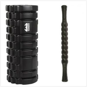 Kit Rolo Liberação Miofascial e Bastão Massagem Foam Roller Yangfit