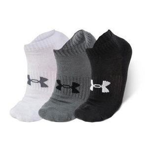 Kit Meia Cano Curto Under Armour Core Cotton Locut 3 Pares Unissex - Grafite/Preta