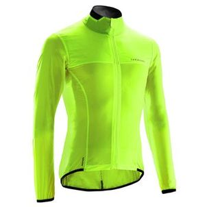 Corta vento masculino Ultra-Light para ciclismo ROAD500 Fluo-lime-yellow