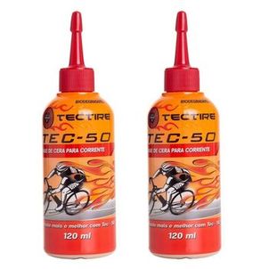Lubrificante corrente bike cera Tectire 120 ml c/ 2 unidades