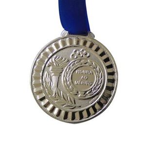 MEDALHA GEDEVAL 45MM PRATA COM FITA